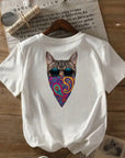 Fold Cat and Paisley T_shirt